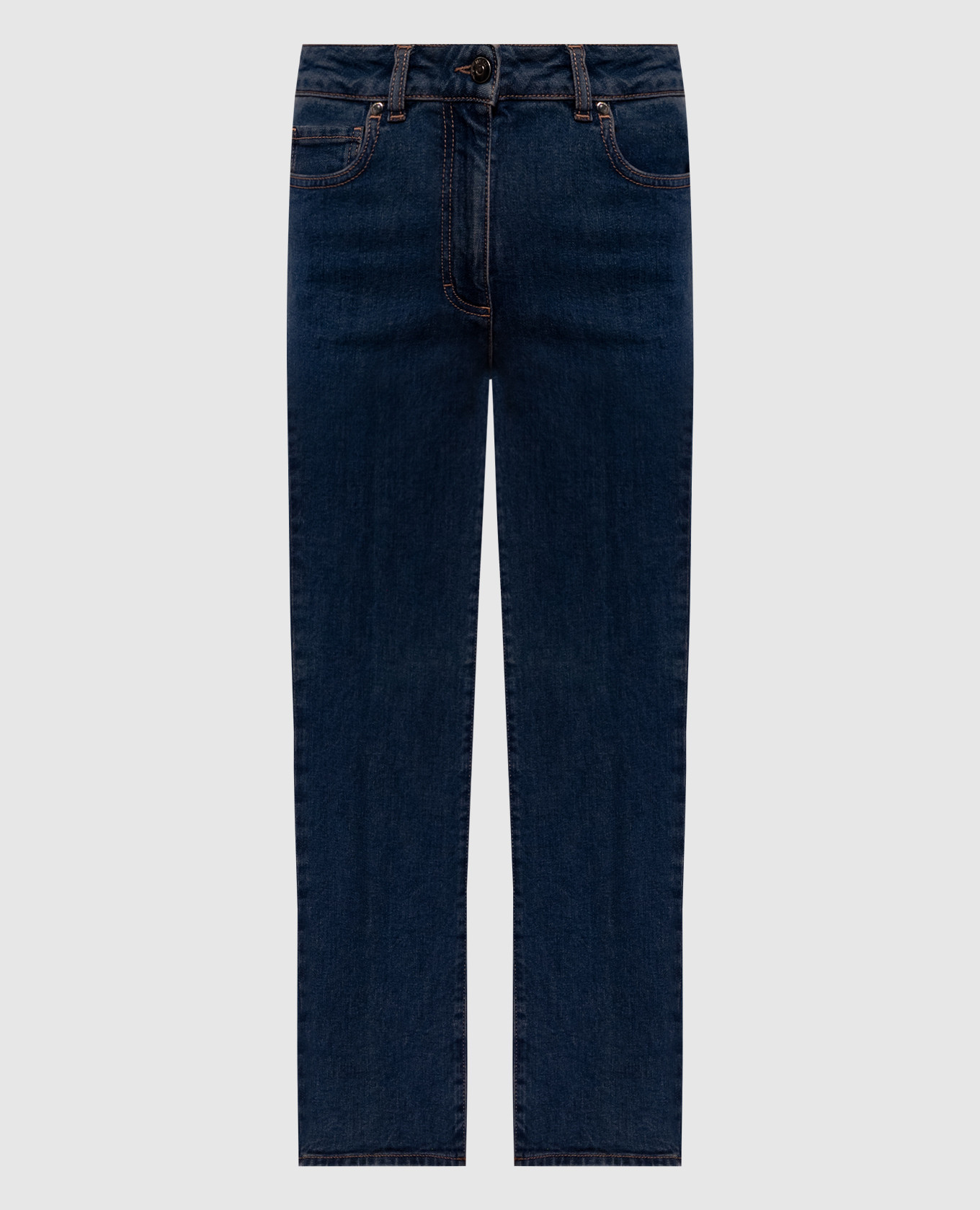 

Blue jeans with logo patch Peserico