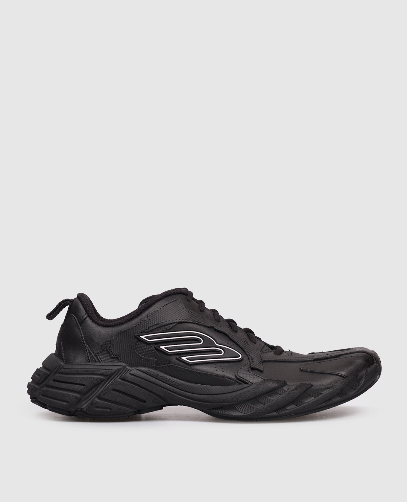 Black leather Monday sneakers