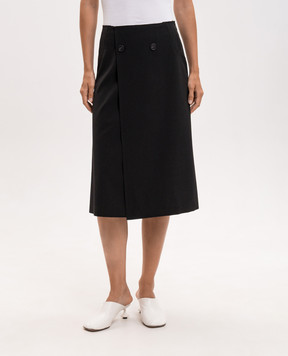 Maison Margiela MM6 Black skirt with wool S52ME0035M35436