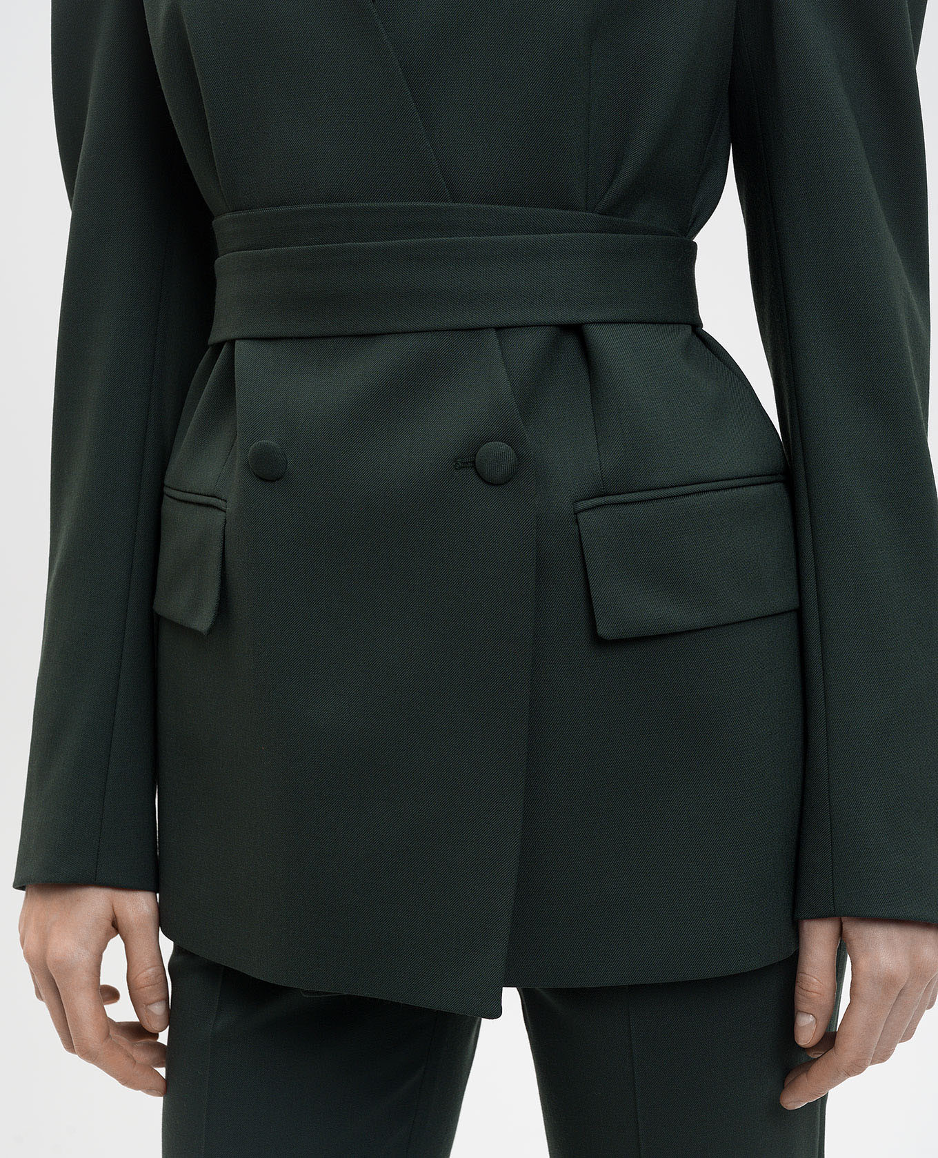 Green double-breasted wool jacket Jacob Lee 5