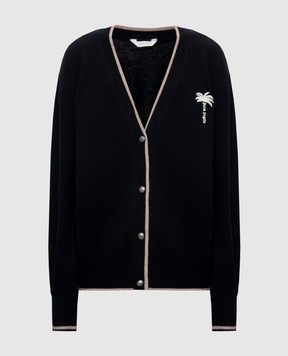 Palm Angels Black wool cardigan PAWHB003KN001