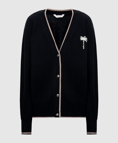 Black wool cardigan
