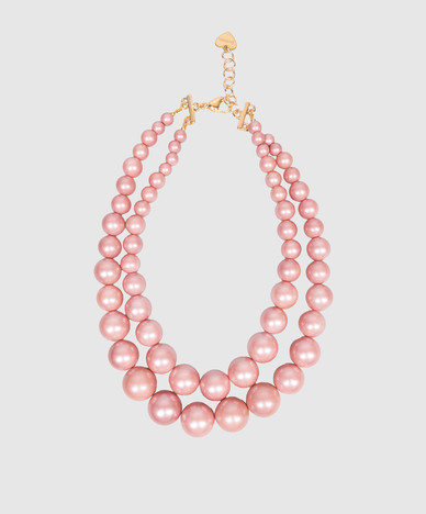 Pink double layer necklace