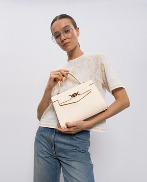 Versace Medusa '95 white leather satchel bag 10138231A10795