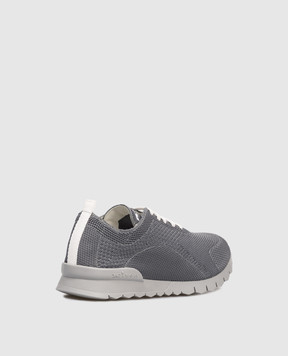 Kiton Grey sneakers with logo USSFITGN00809
