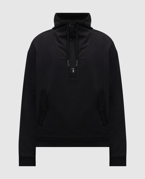 Trussardi Black hoodie with zipper G8198000105NMF500F05