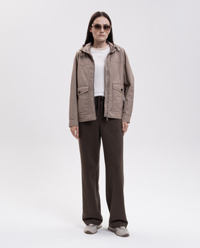 Peserico Brown sweatpants P04463J0A5071