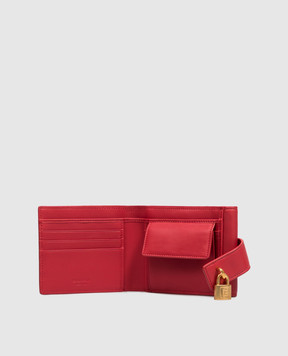 Balmain Red Pulse Trifold Leather Wallet HN1NE276LNSA