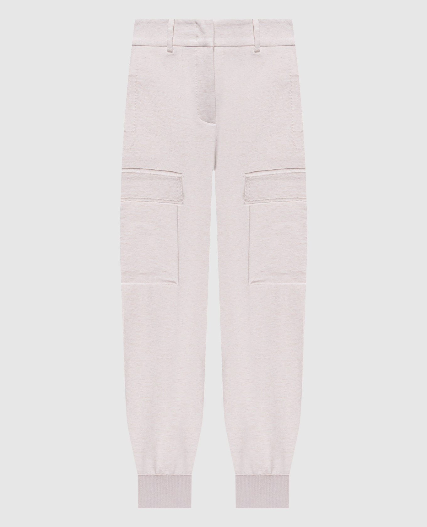 

Beige melange joggers Peserico