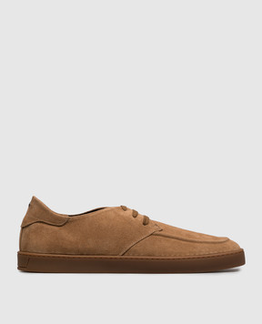 Canali Brown suede derby shoes RB01348421240