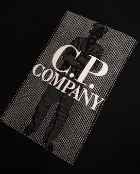 C.P. Company Children's black T-shirt with print CQM00HLAA171014