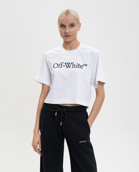 Off-White White T-shirt with logo 2AA090C99JER005