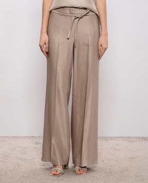 Peserico Beige linen pants P04274A01921