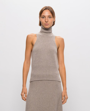 Solotre Beige wool top M3AC0002