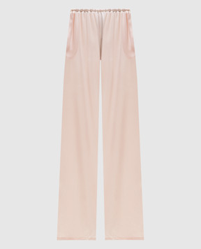 Ermanno Scervino Pink silk pants D482P764NXE