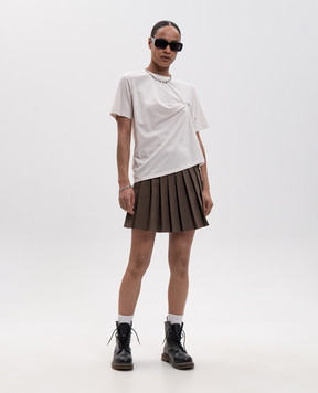 Maison Margiela MM6 Beige T-shirt with logo patch S52NF0018M20048