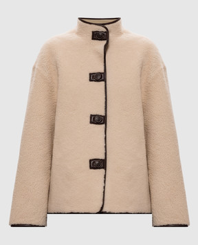 Babe Pay Pls Reversible ivory sheepskin coat 2542CURLY