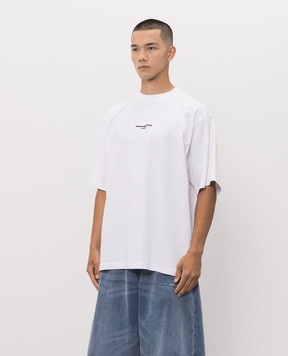 Alexander Wang White T-shirt with logo embroidery UCC3261905