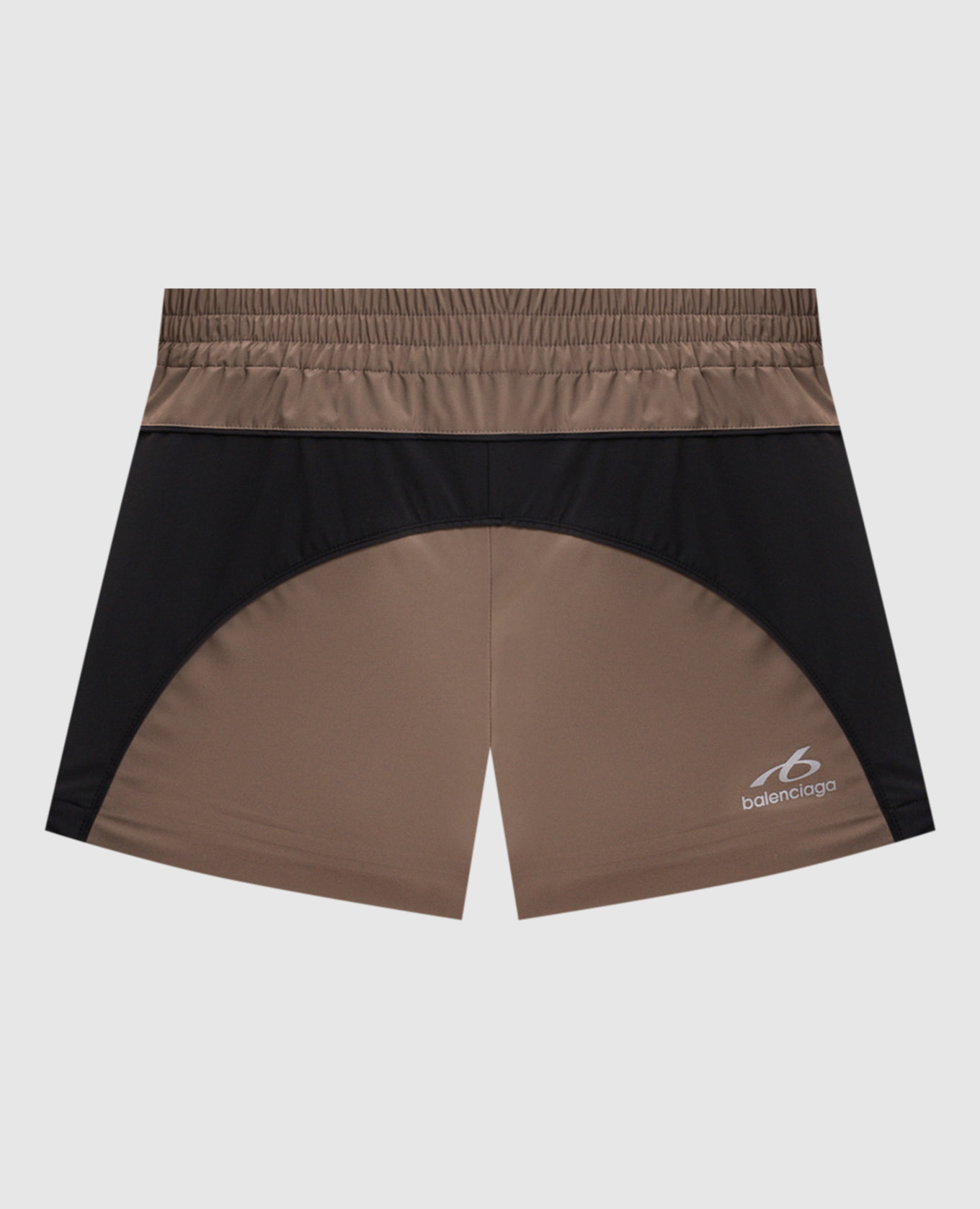 Brown shorts with logo print