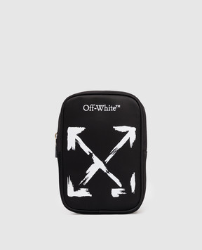 Off-White Children's black bag with logo print OBNQ002S26FAB001