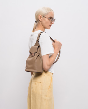 Max Mara Margaux brown leather sling bag MXAMARGAUXBPS