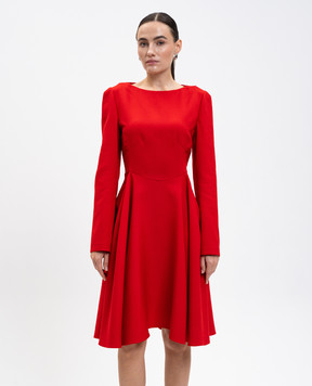 Alexander McQueen Red wool and silk dress 848900QJAAA