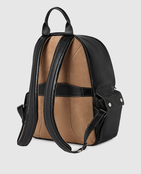 Brunello Cucinelli Black leather Travel backpack MBZIBU243