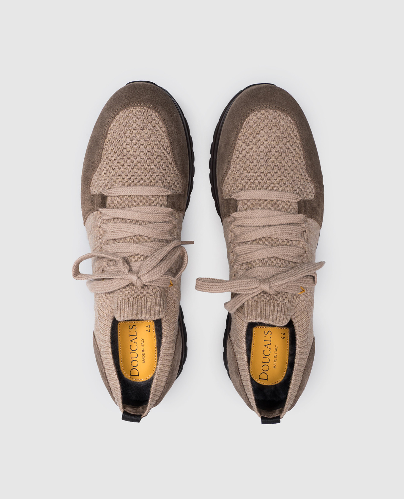 Beige combination sneakers Doucal's 4