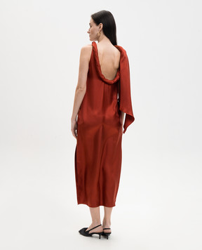 Loulou de Saison Terracotta silk dress SUSAN SUSAN
