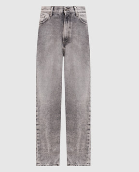 Dondup Bessie grey jeans with logo patch DP784DF0277DMW7