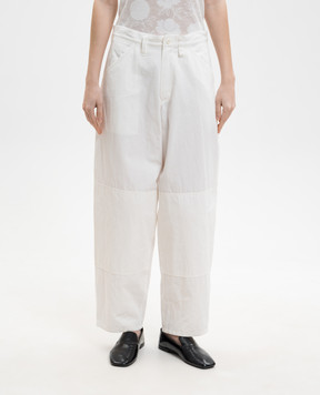 Y`S Yamamoto White linen pants YKP04013