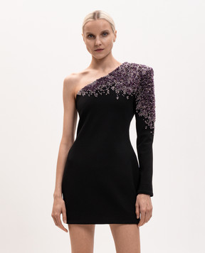 Balmain Black dress with an open shoulder GF0R8950PD45
