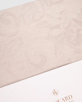 Le Jacquard Fraincais Beige Tivoli linen tablecloth 28104