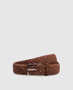 ISAIA Brown suede belt FB0047PLF40