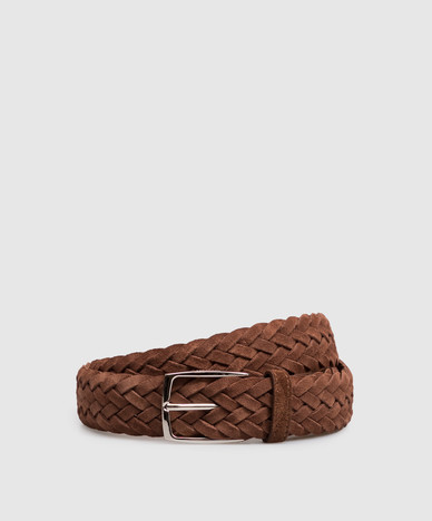 Brown suede belt