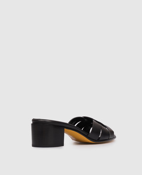 Doucal's Black leather mules DD8882EDITUF073
