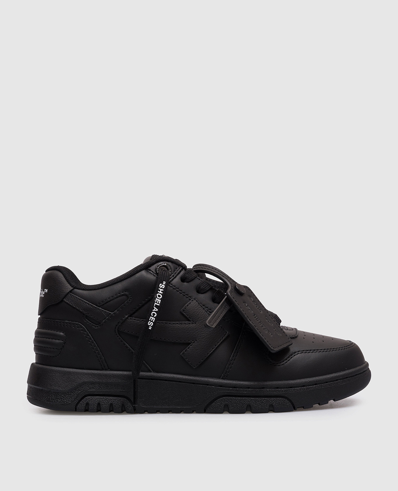 

Out Of Office black leather sneakers with contrast logo Off-White