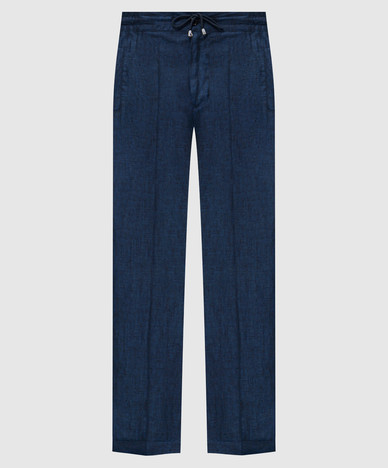 Blue linen pants