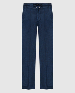 Doriani Cashmere Blue linen pants P207269NP269782538