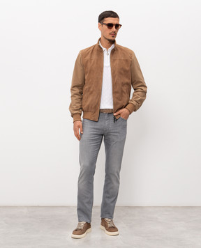 Stefano Ricci Brown combination jacket MDJ61001905911