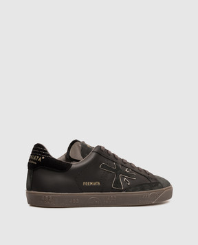 Premiata Steven black leather sneakers STEVEN
