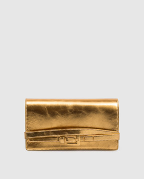 Balmain Gold leather Shuffle clutch GN1ON259LMLO