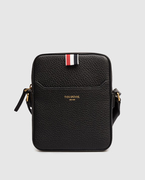 Thom Browne Black leather bag with logo UAG189AL0090