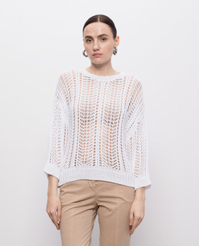 Peserico White openwork jumper M99250F0309182