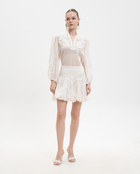 Twinset White blouse with floral embroidery 261TT2291
