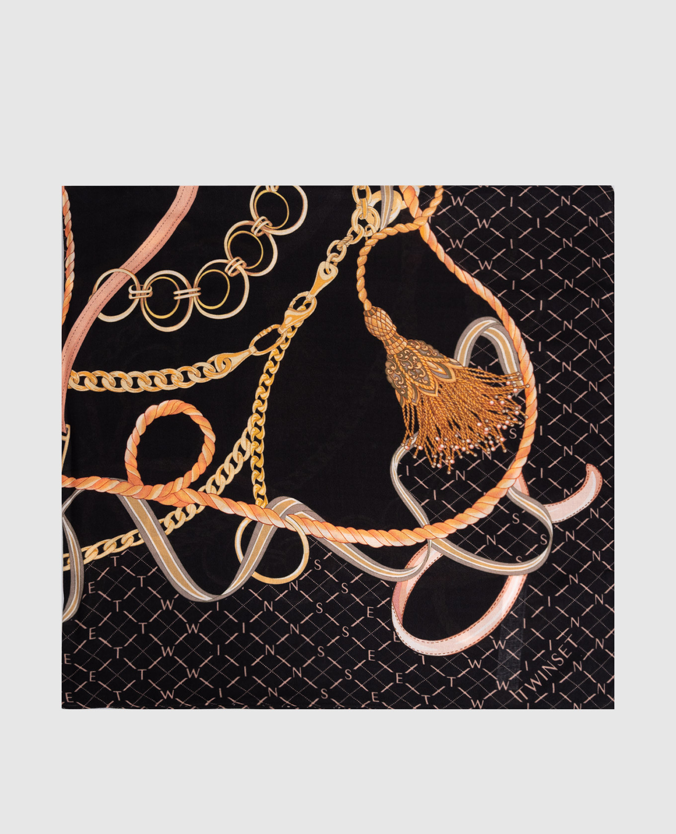 

Black printed scarf Twinset