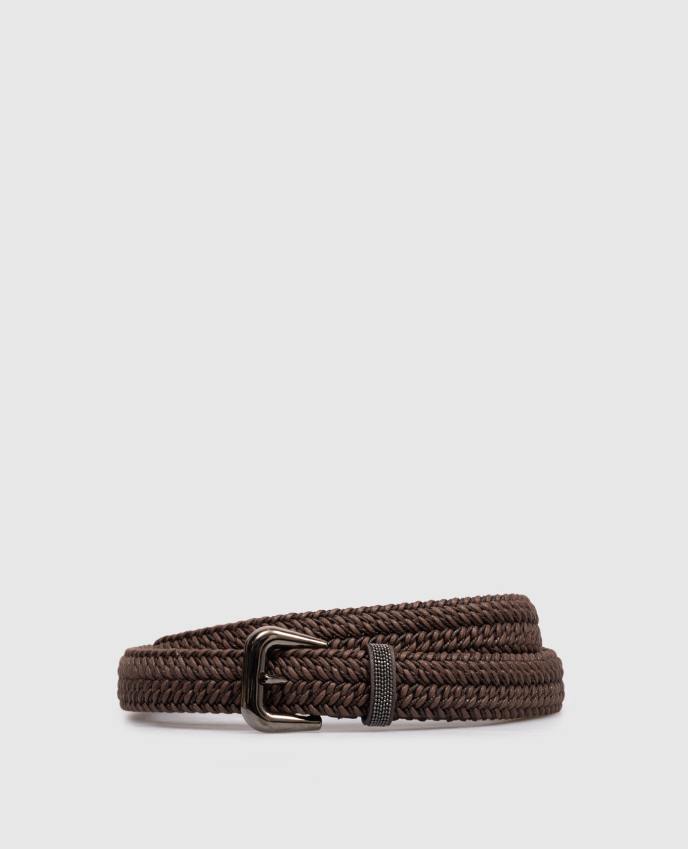 

Brown braided belt with chain Brunello Cucinelli