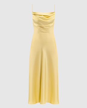 Balmain Yellow silk midi dress GF1RN350SF32