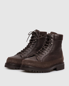 Brunello Cucinelli Brown leather boots MZUNTSQ677