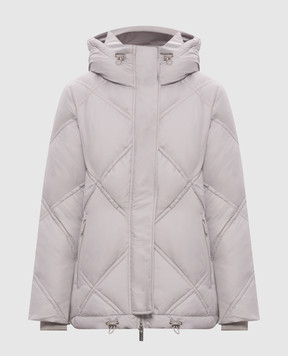 Be Florence Gray down jacket with geometric quilting BE2610